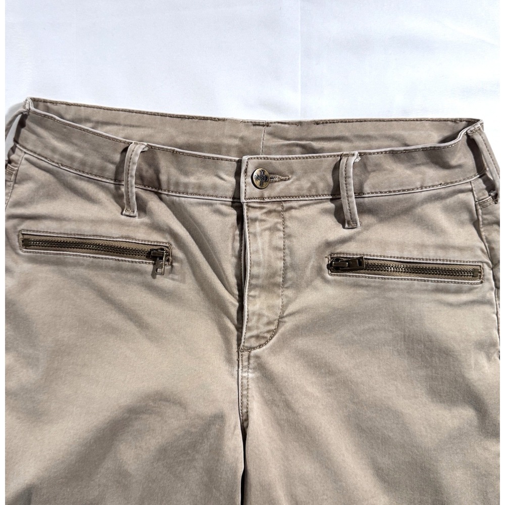NYDJ Jeans Womens 10  Lift Tuck Tech Mid-Rise Straight Leg Tan Stretch Slimming‎ - Picture 2 of 14
